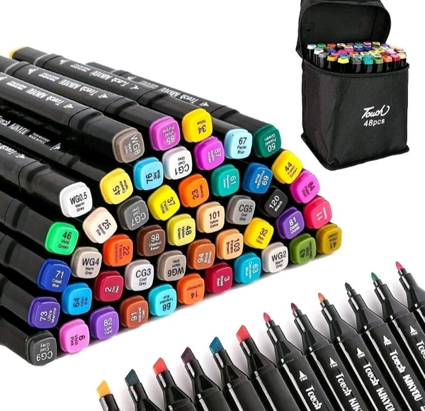 48 Pcs Marker Pen Set - Black
