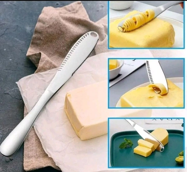 Butter Knife with Holes - White
