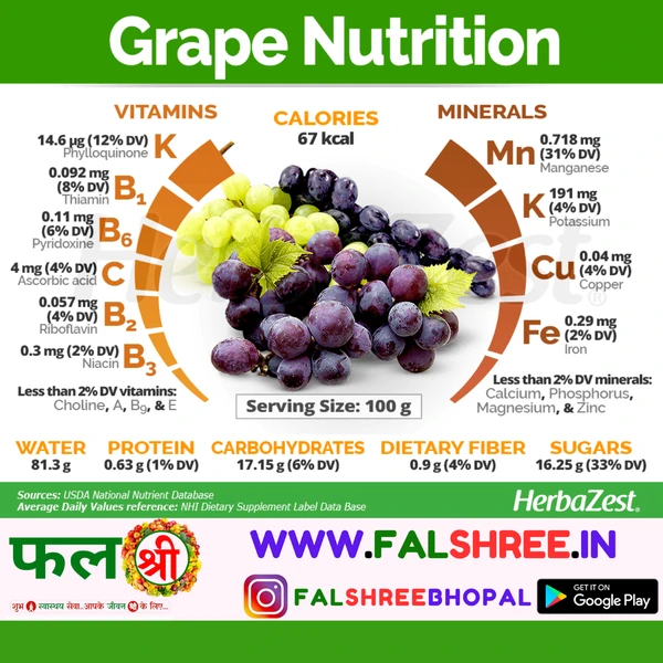 GRAPES (अंगूर ) - 500g