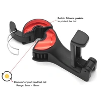 2IN1 UNIVERSAL CAR HEADREST HOOK WITH PHONE HOLDER, PUSES,BACKPACKS, WATER BOTTLE,UMBRELLA