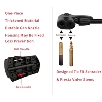Portable Bike Pump, Foot Bicycle Tire Pump with Pressure Gauge, Bicycle Pump with Presta and Schrader Valve, Air Pump for Balls with Gas Ball Needle