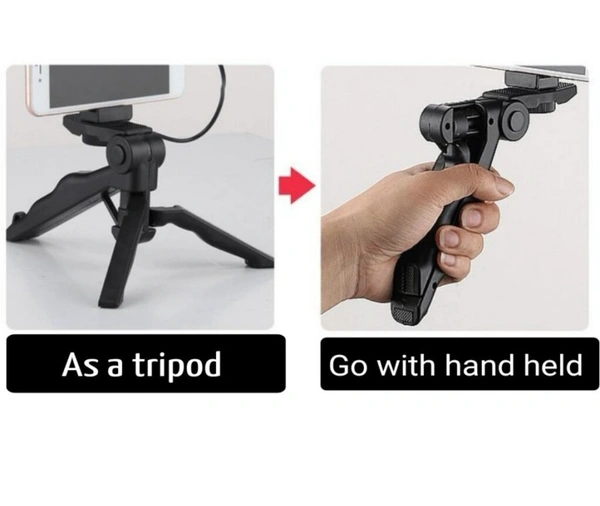 Vlogging Kit Camera Video Recording for Video Making, Mic, Mini Tripod Stand, LED Light & Phone Holder Clip for Making Videos Podcasting