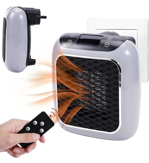 Room Heater with Remote | Portable Electric Wall space Heater With Adjustable Thermostat and Timer Low Consumption 800w, Heater for Home Office Dorm Dog Room