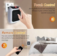 Room Heater with Remote | Portable Electric Wall space Heater With Adjustable Thermostat and Timer Low Consumption 800w, Heater for Home Office Dorm Dog Room