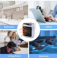 Room Heater with Remote | Portable Electric Wall space Heater With Adjustable Thermostat and Timer Low Consumption 800w, Heater for Home Office Dorm Dog Room