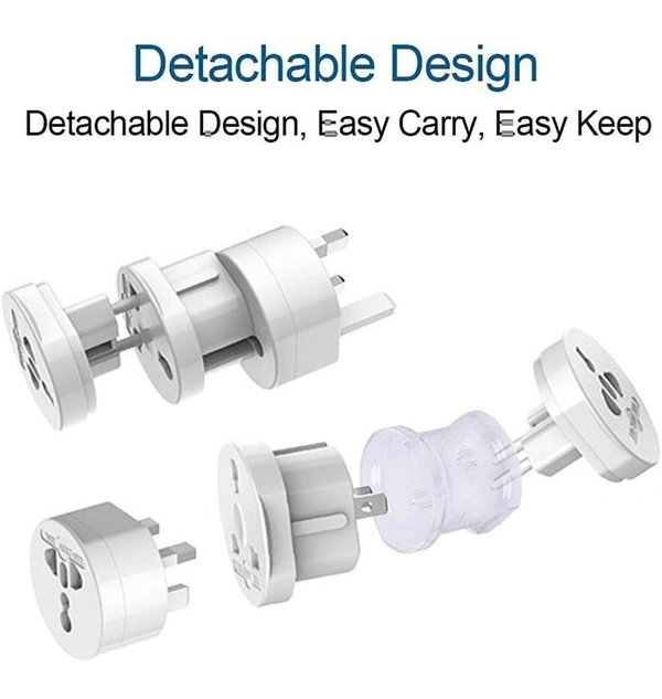 International Multipurpose Travel Adapter All in One US, AUS, UK, EU, NZ, Europe, North/South America & 150+ Countries (Pack of 1)