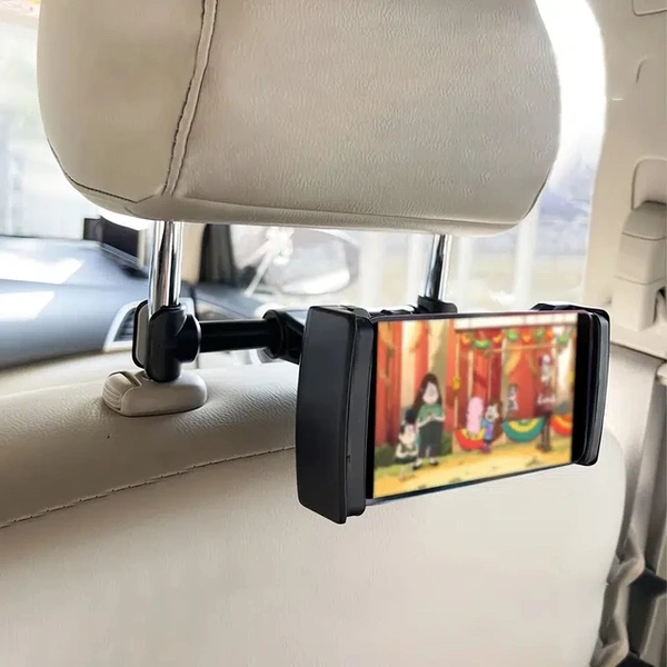 Car phone holder Universal Car Phone Holder, Car Back Seat Headrest Mount Bracket, for iPad Tablet PC, Seat Car phone holder mount (Color : Black)