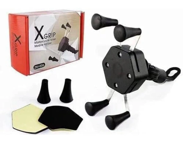 X Grip Handlebar Mount Smartphone Mobile Stand  for Motorbikes (Black)