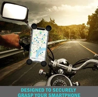 X Grip Handlebar Mount Smartphone Mobile Stand  for Motorbikes (Black)
