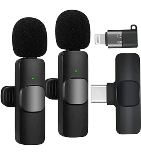 K9 Wireless Microphone Digital Mini Portable Recording Clip Mic with Receiver for All Lighting Mobile Phones Camera Laptop for Vlogging YouTube Online Class, Zoom Call (K9 Microphone)