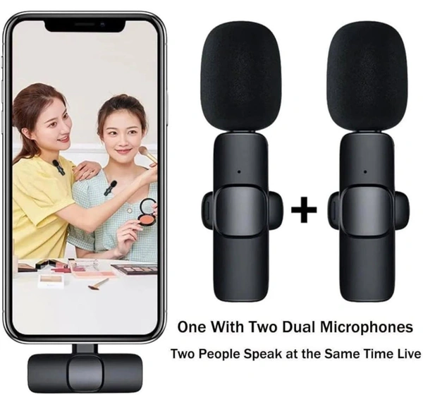 K9 Wireless Microphone Digital Mini Portable Recording Clip Mic with Receiver for All Lighting Mobile Phones Camera Laptop for Vlogging YouTube Online Class, Zoom Call (K9 Microphone)