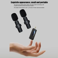 K35 3.5mm Aux Dual Receivers (2 - Mics, 1 Input) Wireless Collar Microphone Lapel Lavalier Mic Plug & Play Mike Compatible withfor Vlogging Interview Live Streaming, DSLR, Camera