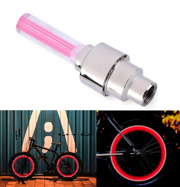4 Pack Led Bike Wheel Lights Car Tire Valve Cap Bicycle Tyre Light Motorcycle Spoke Flash Lights Waterproof Valve Stems Caps Accessories for Men Women Kids