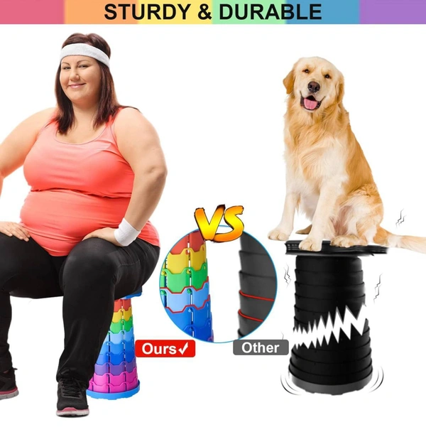 Foldable Stool with Load Capacity 400lbs,Portable Collapsible Stool Retractable Stool for Fishing,Hiking Tours,BBQ,Parties,Outdoor Activities
