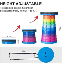 Foldable Stool with Load Capacity 400lbs,Portable Collapsible Stool Retractable Stool for Fishing,Hiking Tours,BBQ,Parties,Outdoor Activities