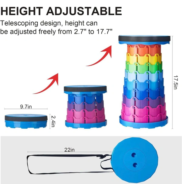 Foldable Stool with Load Capacity 400lbs,Portable Collapsible Stool Retractable Stool for Fishing,Hiking Tours,BBQ,Parties,Outdoor Activities