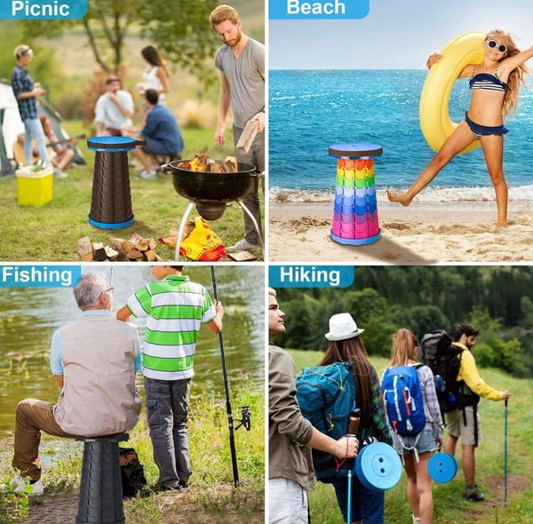 Foldable Stool with Load Capacity 400lbs,Portable Collapsible Stool Retractable Stool for Fishing,Hiking Tours,BBQ,Parties,Outdoor Activities