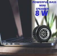 Tyre Portable Wireless Speaker with Loud Stereo Sound, Indoor, Outdoor Speakers with Bluetooth 4.2, 5H Playtime, 10m Bluetooth Range for Home, Party