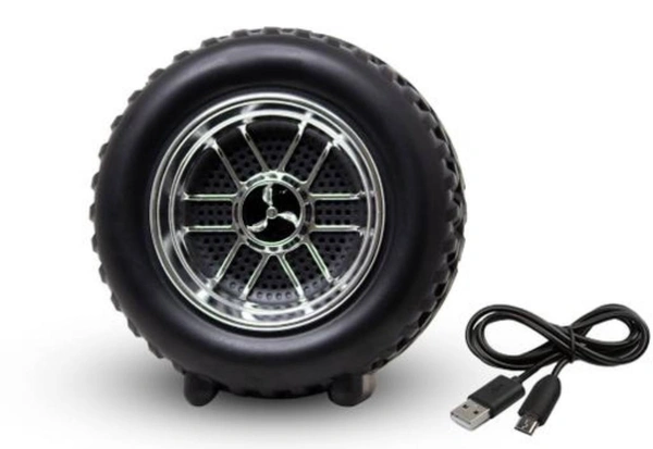 Tyre Portable Wireless Speaker with Loud Stereo Sound, Indoor, Outdoor Speakers with Bluetooth 4.2, 5H Playtime, 10m Bluetooth Range for Home, Party