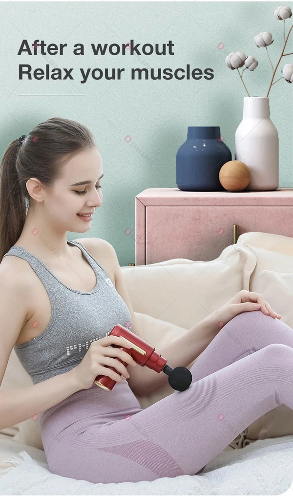 Massage Gun For Full Body Relaxation, Deep Tissue Percussion Massager Machine For Muscle Relaxation, Battery Powered&Handheld For Neck, Shoulder Back, Foot