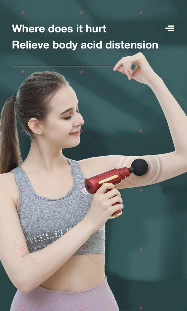 Massage Gun For Full Body Relaxation, Deep Tissue Percussion Massager Machine For Muscle Relaxation, Battery Powered&Handheld For Neck, Shoulder Back, Foot