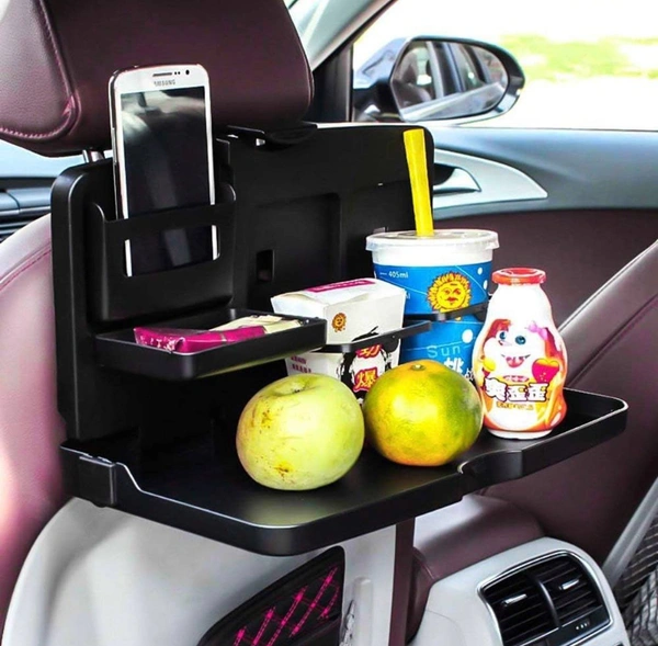 Car Backseat Food Travel Dining Meal & Snaks Tray & Cup Holder Compatible with All Cars