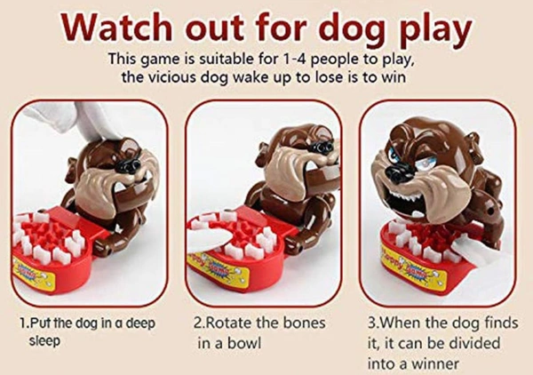 Bulldog Dentist Finger Snap Bite Fun Game Toy for Baby Children Kids Boys 3 4 5 6 Years Old Birthday Gift for Friend Brother Sister