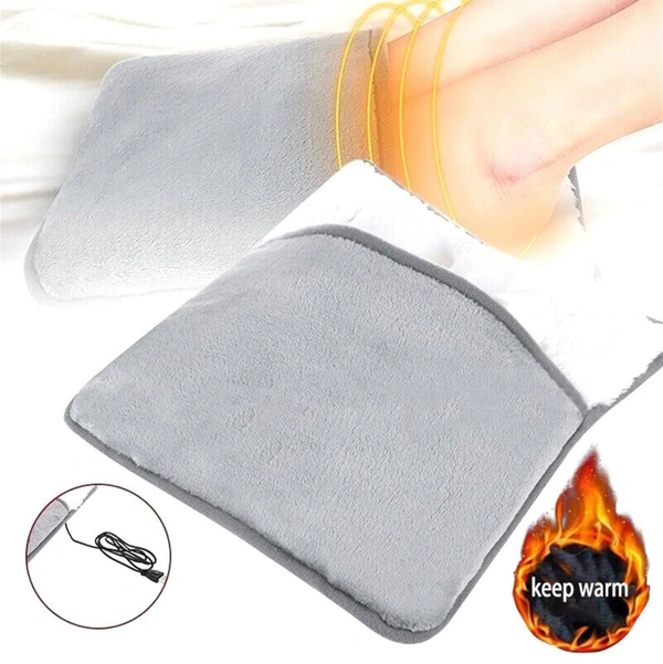 Foot Warmer Warm Foot Treasure Heating Foot Pad Bed Warm Foot Rechargeable Electric Shoes Warm Warmer Soft Plush Foot Cover Artifact