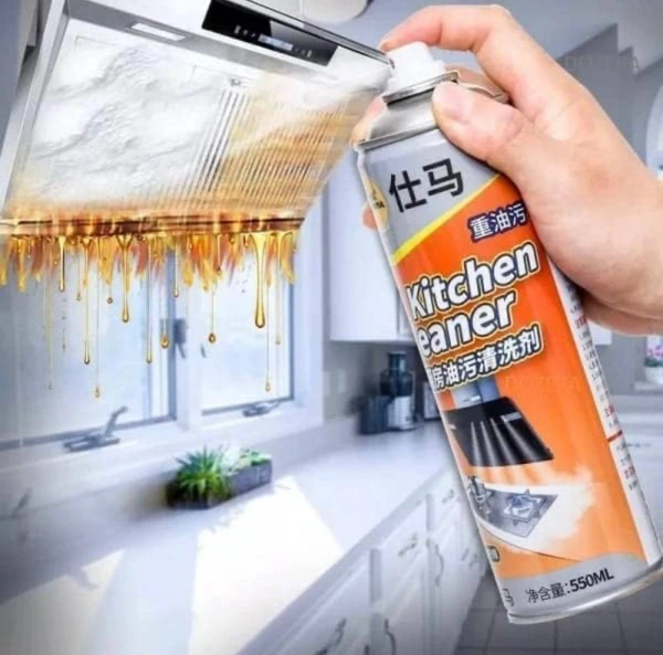Multipurpose Bubble Foam Cleaner Spray Oil & Grease Stain Remover Chimney Cleaner Spray All Purpose Foam Degreaser Spray for Kitchen