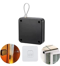 Punch-Free Automatic Sensor Door Closer, Residential Sliding Screen Door Closer, Commercial Multifunctional Door Closer, Auto Door Closer with Steel Drawstring
