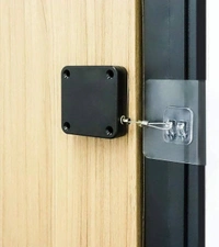 Punch-Free Automatic Sensor Door Closer, Residential Sliding Screen Door Closer, Commercial Multifunctional Door Closer, Auto Door Closer with Steel Drawstring