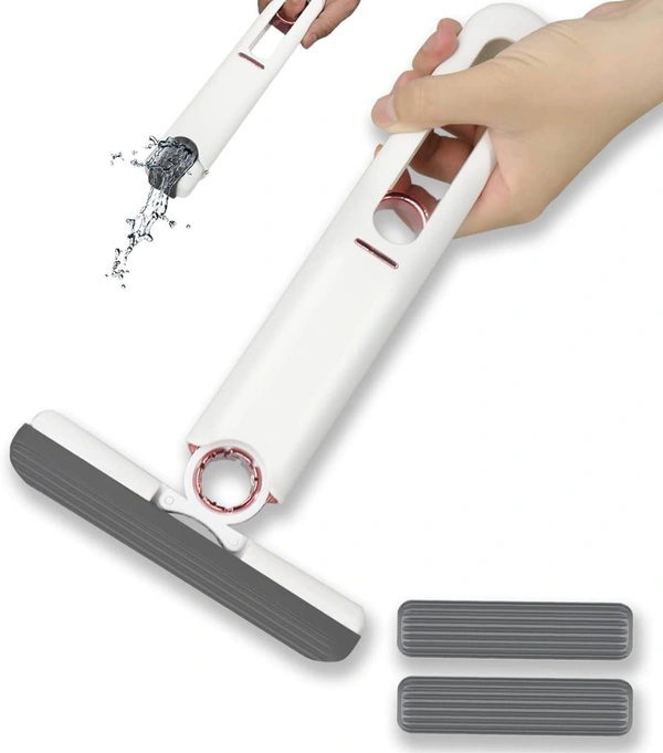 Portable Mini Mop Sponge Mop Easy to Store Hidden Powerful Absorbent Mop Ceramic Drill Floor Cleaning Suitable for Kitchen, Bathroom, Living Room, Car (Mini Mop)