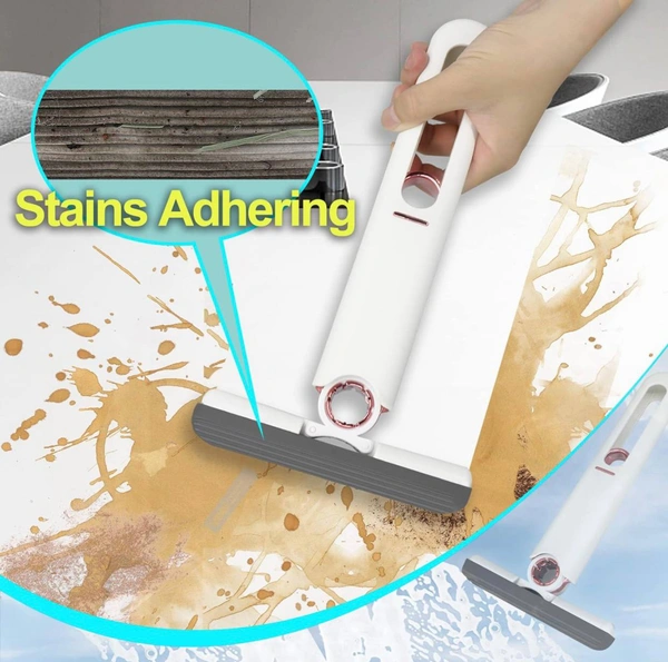 Portable Mini Mop Sponge Mop Easy to Store Hidden Powerful Absorbent Mop Ceramic Drill Floor Cleaning Suitable for Kitchen, Bathroom, Living Room, Car (Mini Mop)