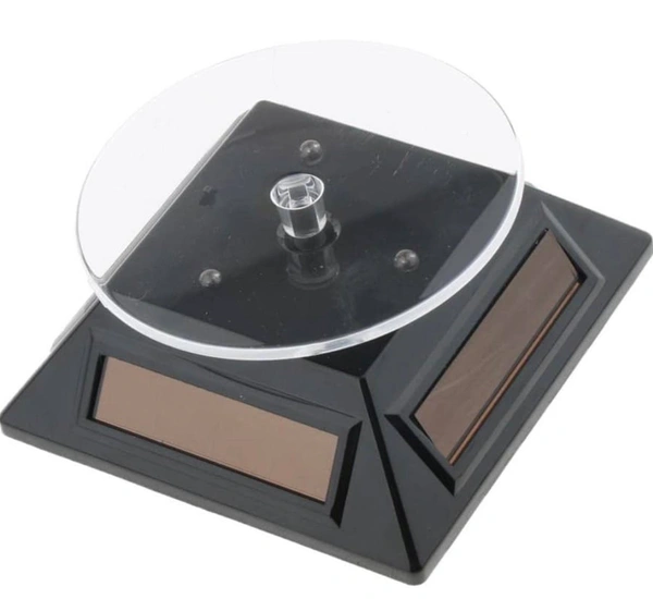 Solar Powered Rotating Jewellery Ring Bracelet Mobile Phone Watch Display Stand
