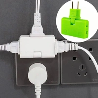 Extension Plug Electrical Adapter 3 in 1 Adaptor 180 Degree Rotation Adjustable for Mobile Phone Charging Converter Socket(2pcs Set-Random).