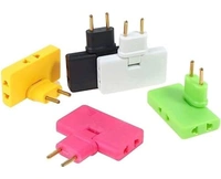Extension Plug Electrical Adapter 3 in 1 Adaptor 180 Degree Rotation Adjustable for Mobile Phone Charging Converter Socket(2pcs Set-Random).