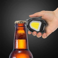 LED Mini COB Working 5144 Flashlight with Function of Bottle Opener, Adjustable Stand, Whistle, Cigare tte Lighter, Magnetic Base Support, Waterproof and Rechargeable Keychain Flashlights, 6 Light Modes
