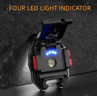 LED Mini COB Working 5144 Flashlight with Function of Bottle Opener, Adjustable Stand, Whistle, Cigare tte Lighter, Magnetic Base Support, Waterproof and Rechargeable Keychain Flashlights, 6 Light Modes