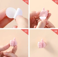 Adhesive Wall Hook 10pcs Pack Multipurpose Wall Mounted Silicone Thumb Holder Hooks for Hanging for Wall Hangers, Bedroom, Kitchen Accessories Items Cable Wire Holder Multicolor