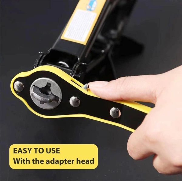 Auto Labor-Saving Jack Ratchet Wrench with Long Handle, Car Jack and Lug Wrench, Handle Scissor Jack, Tire Wheel Lug Wrench Lift Speed Handle Tool for Motorcycle, Car, SUV