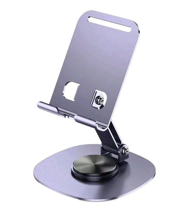 Desktop Adjustable Foldable Mobile Phone Stand Dock Tabletop Mount, Aluminum Stand for Table & Bed Compatible with All Smartphones & Tablets 4 to 11''inch Desk Accessories
