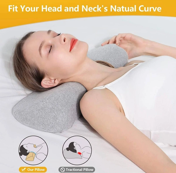 Cervical Neck Pillows for Sleeping, Memory Foam Neck Pillow,Contour Orthopedic Cervical Neck Support Pillows for Neck and Shoulder Pain Relief Sleeping Bed Pillow Support