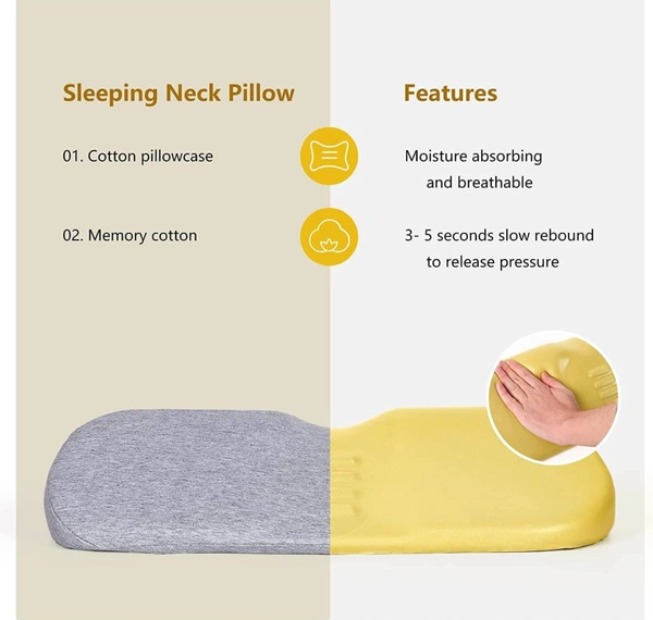 Cervical Neck Pillows for Sleeping, Memory Foam Neck Pillow,Contour Orthopedic Cervical Neck Support Pillows for Neck and Shoulder Pain Relief Sleeping Bed Pillow Support