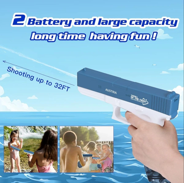 Electric Water Gun 32 Ft Range Automatic Water Gun 420Cc+58Cc Large Capacity Water Guns for Kids Ages 8-12 Squirt Guns for Adults Toy for Outdoor Summer Activities in Pool Party Beach
