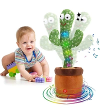 Toys Talking Cactus For Kids Dancing Cactus Toys Can Sing Wriggle & Singing Recording Repeat What You Say Funny Education Toys Playing Home Decor Items For Kids,Green