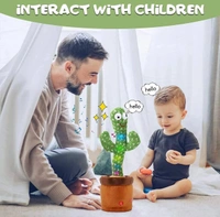 Toys Talking Cactus For Kids Dancing Cactus Toys Can Sing Wriggle & Singing Recording Repeat What You Say Funny Education Toys Playing Home Decor Items For Kids,Green
