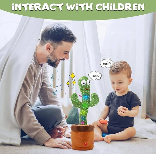 Toys Talking Cactus For Kids Dancing Cactus Toys Can Sing Wriggle & Singing Recording Repeat What You Say Funny Education Toys Playing Home Decor Items For Kids,Green