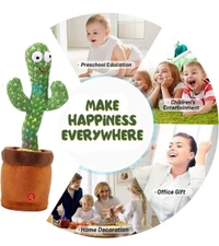 Toys Talking Cactus For Kids Dancing Cactus Toys Can Sing Wriggle & Singing Recording Repeat What You Say Funny Education Toys Playing Home Decor Items For Kids,Green