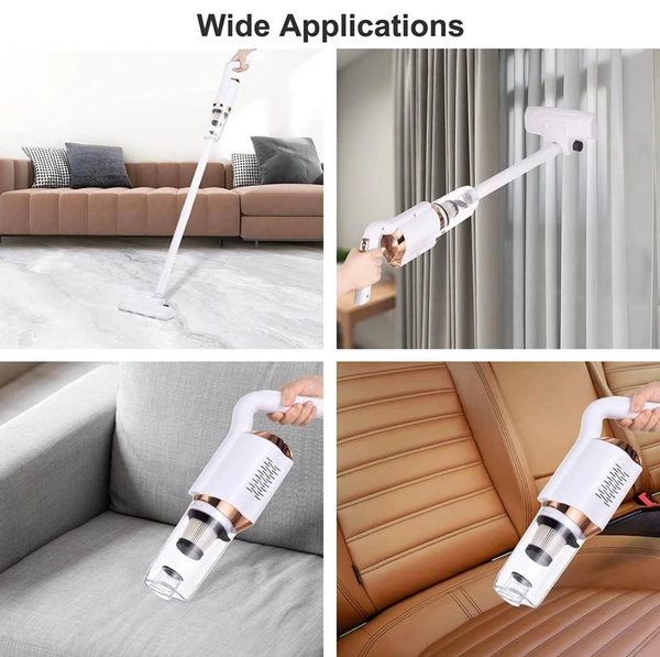 Powerful Portable Handheld Cordless Wireless Vacuum Cleaner for Car and Home | Dual Battery - 2000 mAH | Charge with USB | Rechargeable