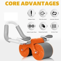 Ab Roller, Abs Workout Abdominal Exercise Rollers, Automatic Rebound Abdominal Wheel, Fitness Roller Exercise Wheel Workout Trainer Gym Home Fitness Equipment for Men Women